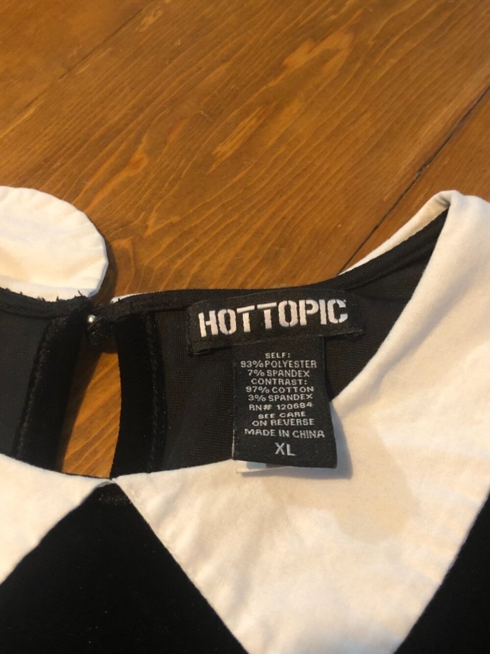 Hot Topic Black Velvet Academia Dress XL Wednesday Addams Peter Pan Collar Goth - Picture 2 of 6